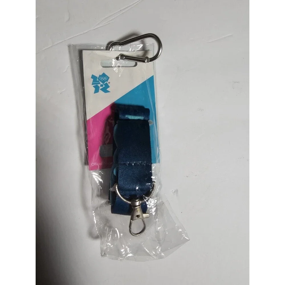 London 2012 Olympics blue lanyard and keychain set